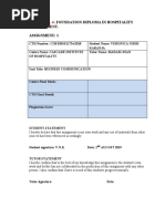 CTH Level 4:: Foundation Diploma in Hospitality Management. Assignment: 1