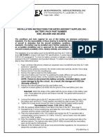 Installation Instructions For Artex Aircraft Supplies, Inc. Battery Pack Part Number 8302, 452-6499 AND 452-6504