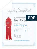 Karen Thelma S. Lelis 1 Min Typing Test PDF