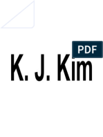 KJ Kim Plac Card