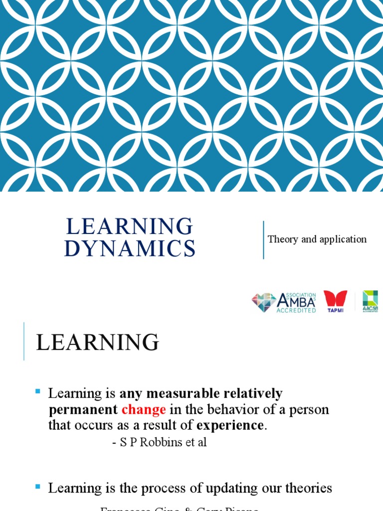 Learning Dynamics: Theory and Application | PDF | Reinforcement ...