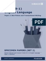 English Lang Specimen Set 2 Paper 2 2
