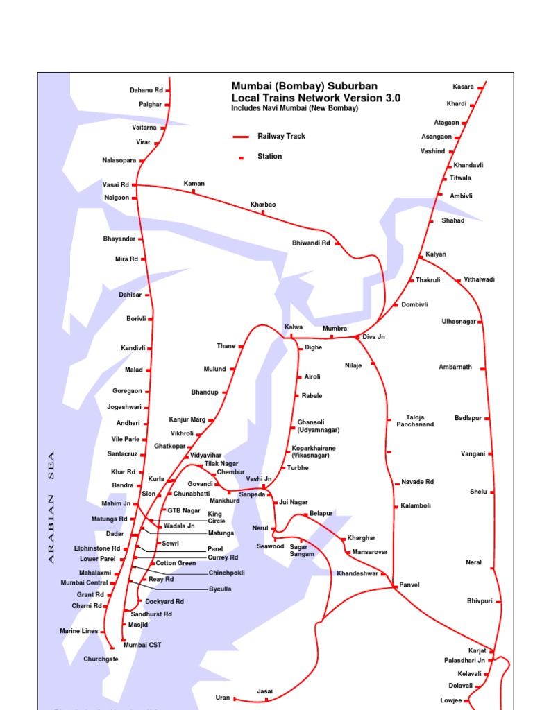 Mumbai Local Train Route | PDF