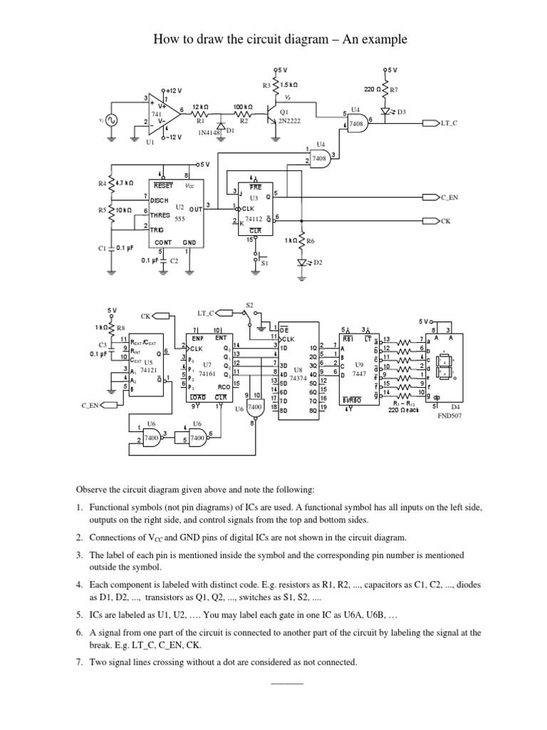Drawing Circuit Diagrams Explained | PDF | Electronic Circuits ...