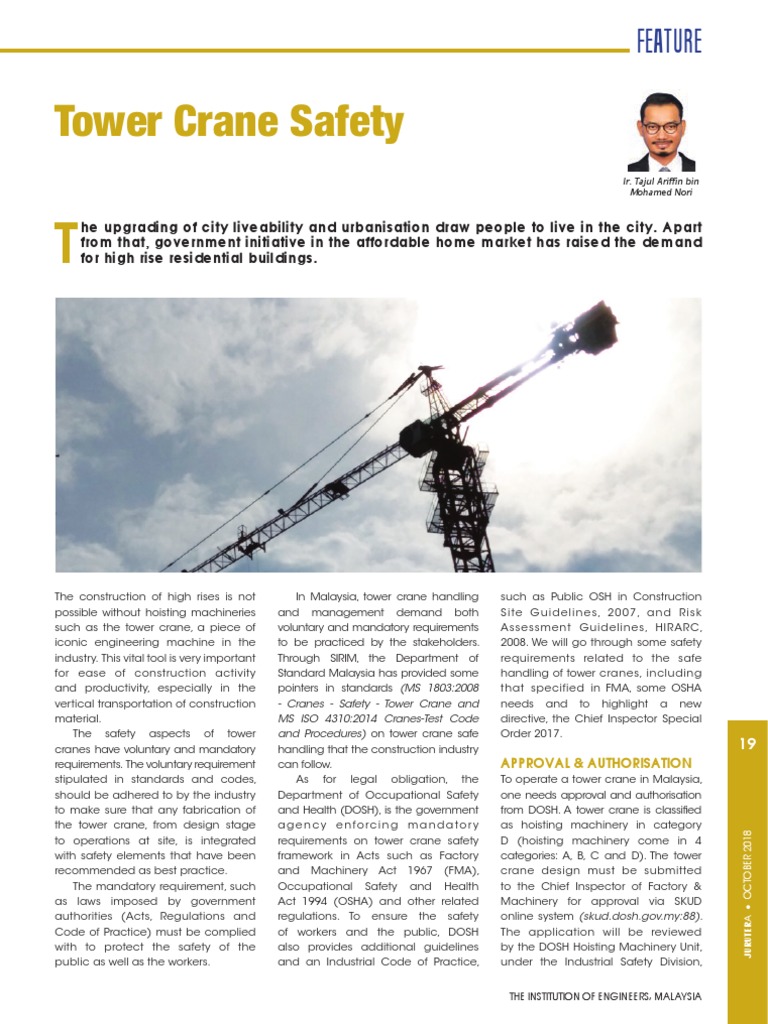 Tower Crane Safety Requirements and Best Practices for Ensuring Safety