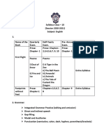 Syllabus Class10 Eng 2020-21