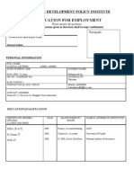 Employment - Form Internal Auditor