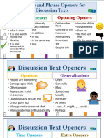 Openers For Discussion Texts