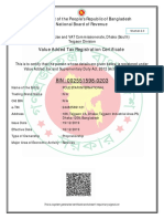 Value Added Tax Registration Certificate: Government of The People's Republic of Bangladesh National Board of Revenue