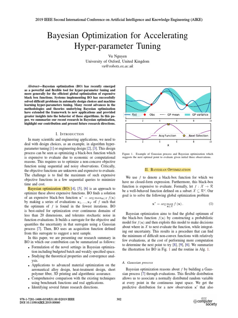 Bayesian Optimization For Accelerating Hyper-Parameter Tuning | PDF ...