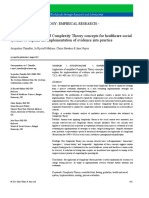 Application of Simplified Complexity Theory Concepts For Healthcare Social Systems To Explain The Implementation of Evidence Into Practice