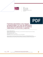 Factores Asociados A Los Riesgos Ocupacionales y El Uso de Elementos de Protección Personal en La Práctica Veterinaria Con Bovinos y Equinos