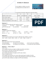 Exercices Entiers Et Decimaux PDF