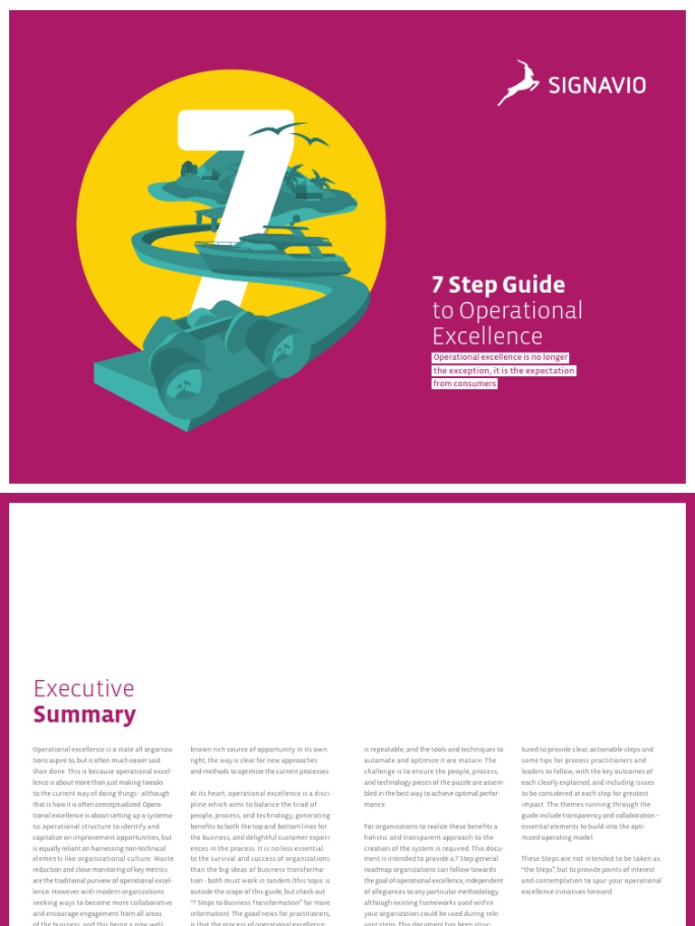 7 Steps to Operational Excellence Guide | PDF | Business Process ...