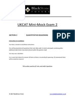 UKCAT Mini-Mock Exam 2: Section 2 Quantitative Reasoning 10 Minutes