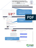 Manual de Ingreso A La Plataforma de Matricula 2020 Del Minedu PDF