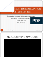 Introduction To Information SYSTEMS (IM 111)