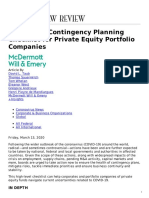 The National Law Review - COVID-19 - Contingency Planning Checklist For Private Equity Portfolio Companies - 2020-03-13