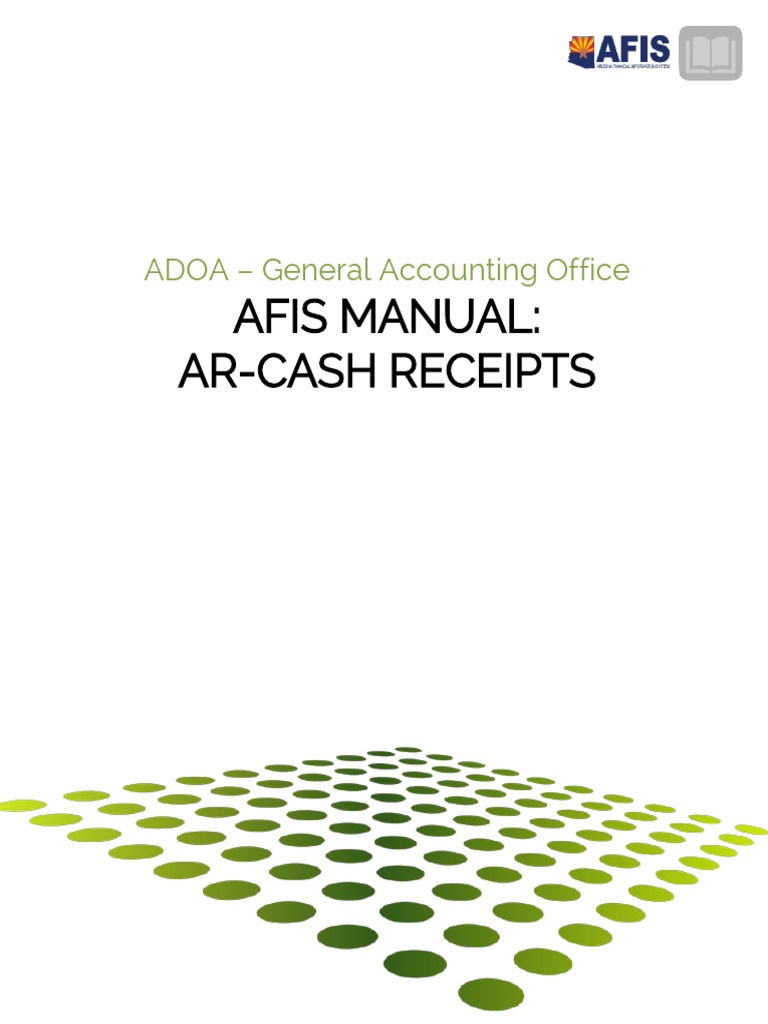 AFISCR ARCash Receipts PDF Receipt Payments