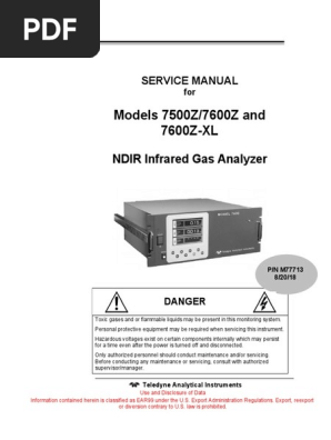 7500z 7600z Service Manual Safety Data