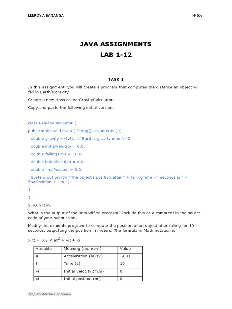 Java Gravity and Employee Calculations | PDF | Method (Computer ...