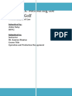 Golf Logix: Measuring The Game of Golf: Written Analysis of Case