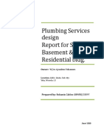 Plumbing Services Design Report For Semi-Basement & G+2 Residential BLDG