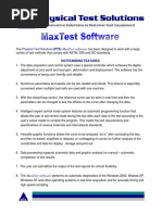 Maxtest Software: Physical Test Solutions (PTS)