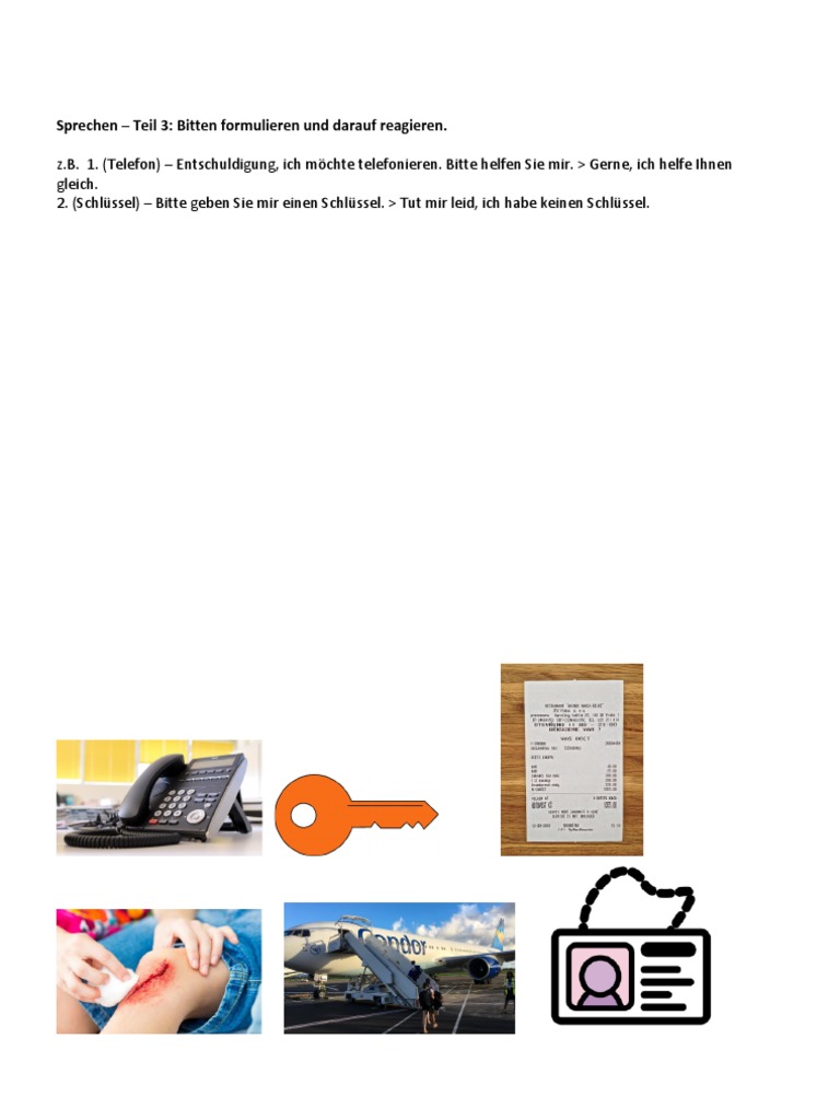 A1 - Sprechen Teil 3 PDF | PDF