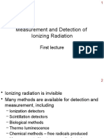 Measurement and Detection of Ionizing Radiation: First Lecture