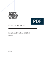Protection of Freedoms Act 2012_Explanatory Memorandum