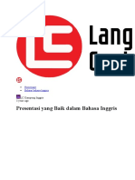 CARA PRESENTASI BAHASA INGGRIS