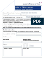 Certifier Checklist - EU Students: Personal Details