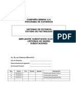 Criterios de Diseño Ampliación Subestación Eléctrica PDF