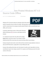 Microsoft Takes Pirated Windows NT 4.0 Source Code Offline - TorrentFreak