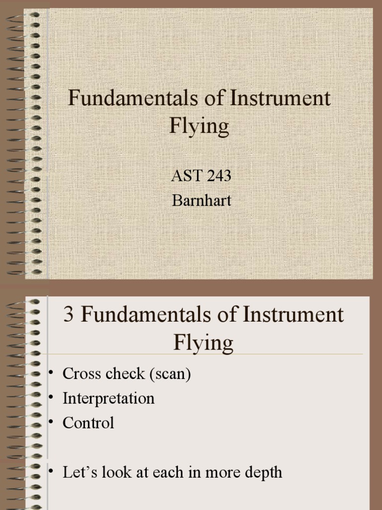 Fundamentals of Instrument Flying PDF Instrument Flight Rules