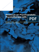 Research On Psychoanalytic Psychotherapy With Adults