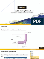 ANSYS SpaceClaim Mixing Elbow Workshop