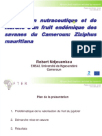 Valorisation Nutraceutique Et de Marché D'un Fruit Endémique Des Savanes Du Cameroun: Ziziphus Mauritiana
