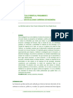 El Currículo Frente Al Pensamiento de La Innovación. Un Estudio en Algunas Carreras de Ingenieria