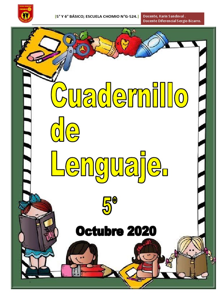 5°y 6° Básico - Cuadernillo de Lenguaje Octubre | PDF | Rima | Poesía