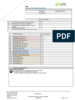 Check List For Field Issues: Heading (Mandatory)