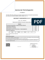 Certificado de Homologación