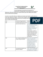 Lesson Plan & Implementation: Reflection and Analysis: College of Education