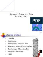 Research Design and Data Sources: Cont