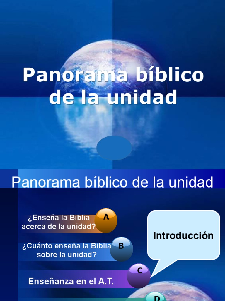 Panorama bíblico de la unidad | PDF | Biblia | Creencia religiosa y ...