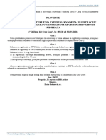 Pravilnik o Odredjivanju Kriterijuma I Visini Naknade Za Registraciju Privrednih Subjekata U Centralnom Registru Privrednih Subjekata