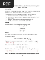 Simultaneous Differential Equations Using L.Ts PDF