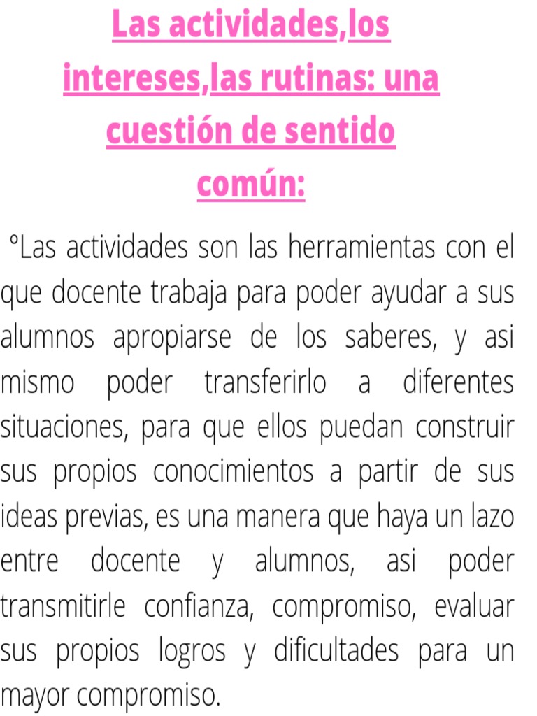 Actividades e Intereses en la Educación | PDF | Modificación de ...