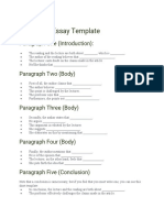 Integrated Essay Template: Paragraph One (Introduction)